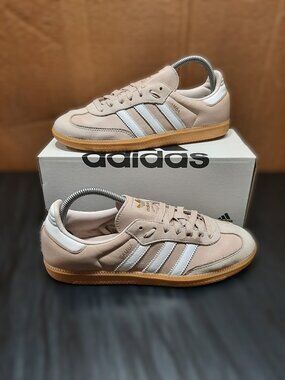 Adidas Samba 🚺Women's OG Originals Sneakers Size 8.5 Wonder Taupe Tan Gum Sole